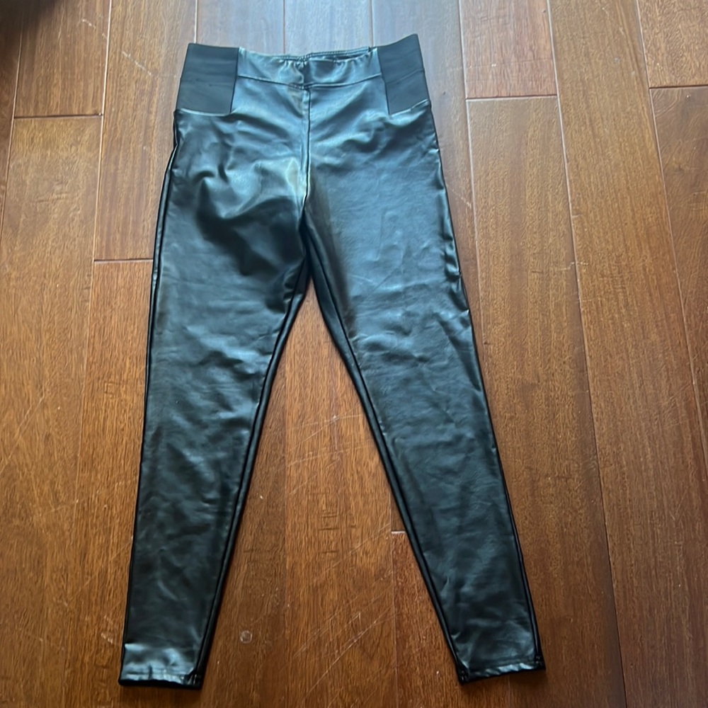 A New Day NWOT Faux Black leather leggings size large